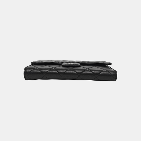 CLASSIC FLAP Mini Quilted Lambskin Black Wallet