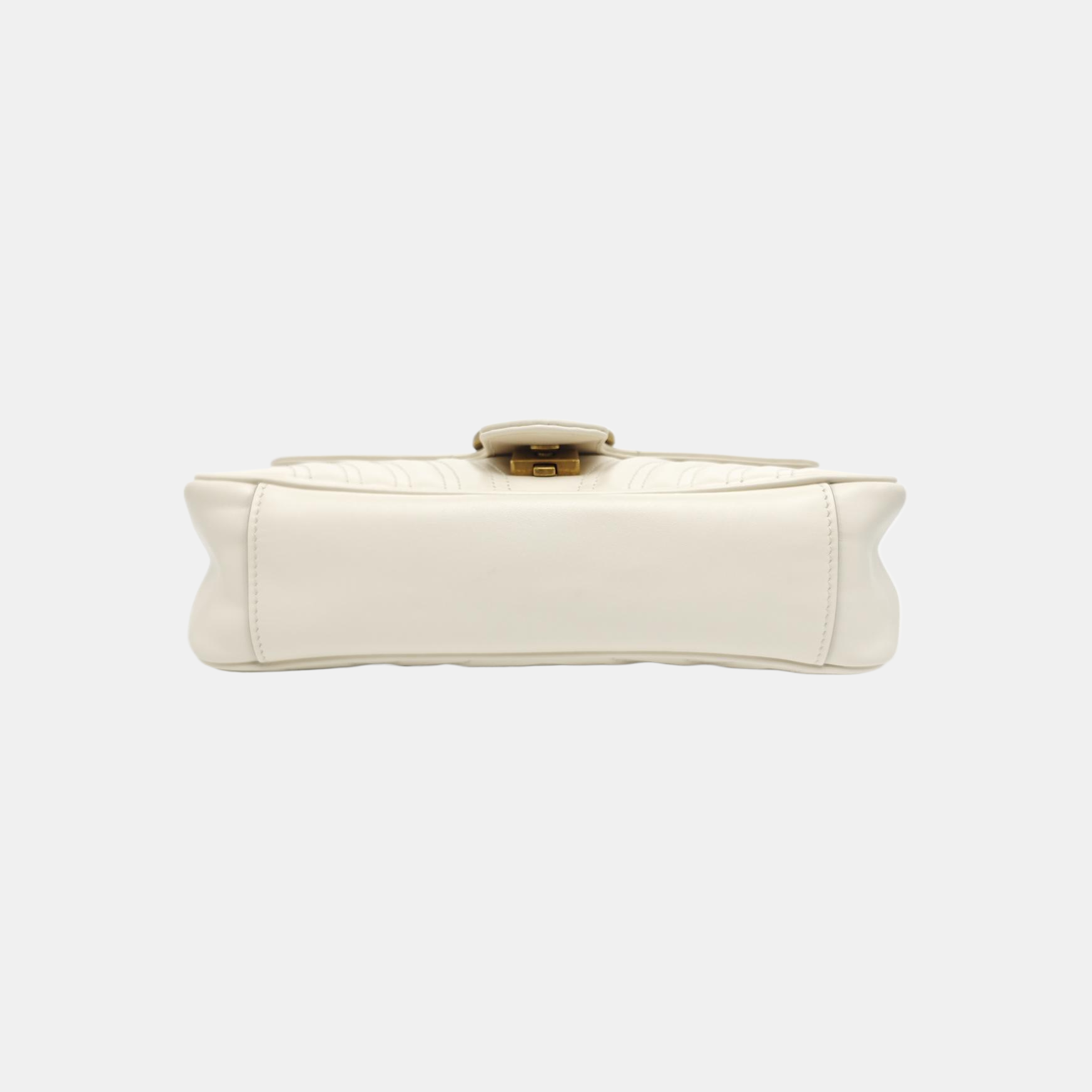 GG Marmont Medium Quilted Calfskin White