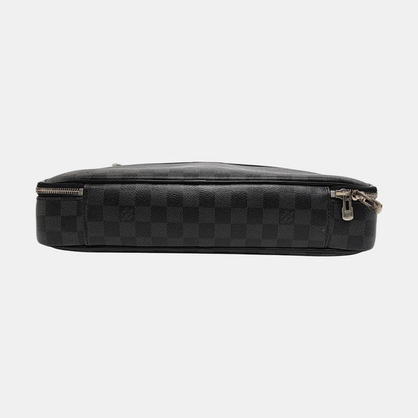STEEVE Damier Graphite Coated Canvas Gray