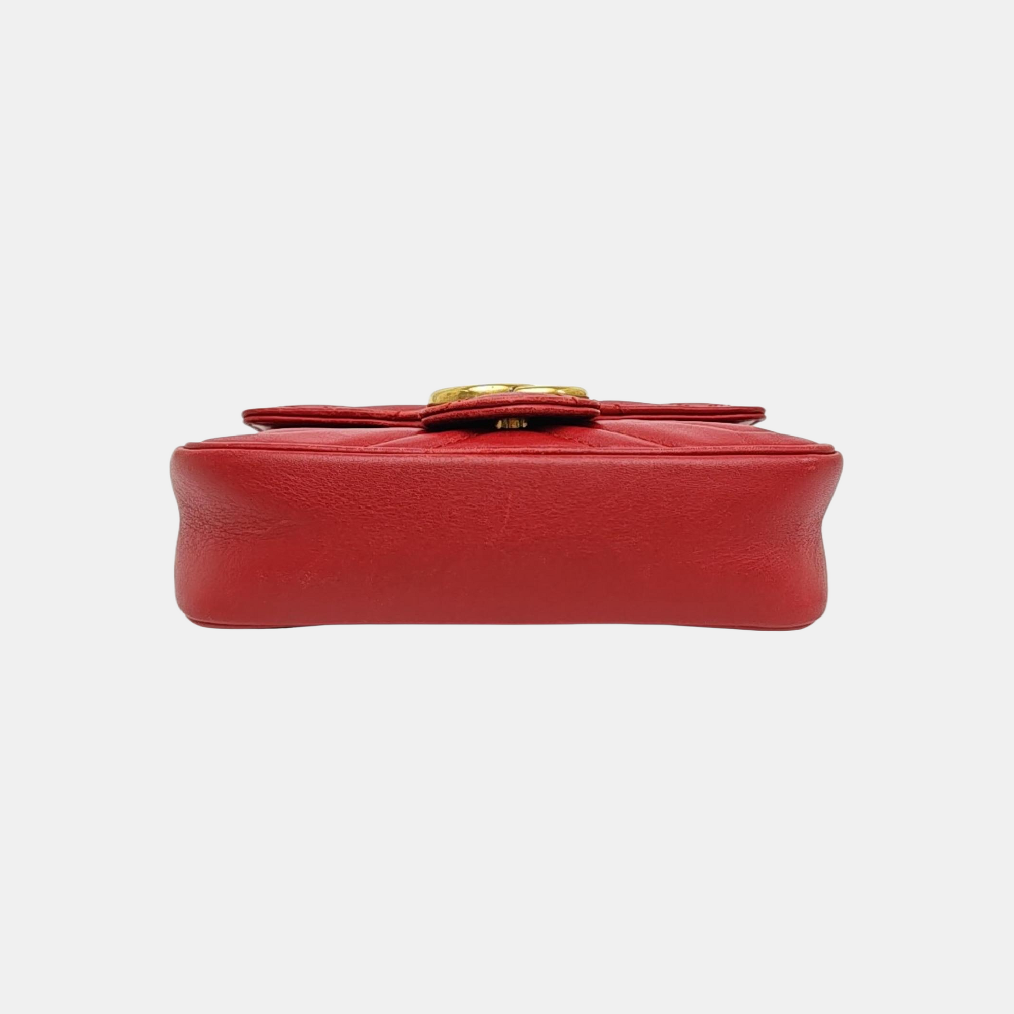 GG Marmont Mini Quilted Calfskin Red