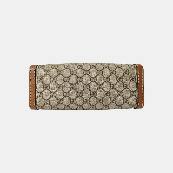 Padlock Small Monogram Coated Canvas Beige