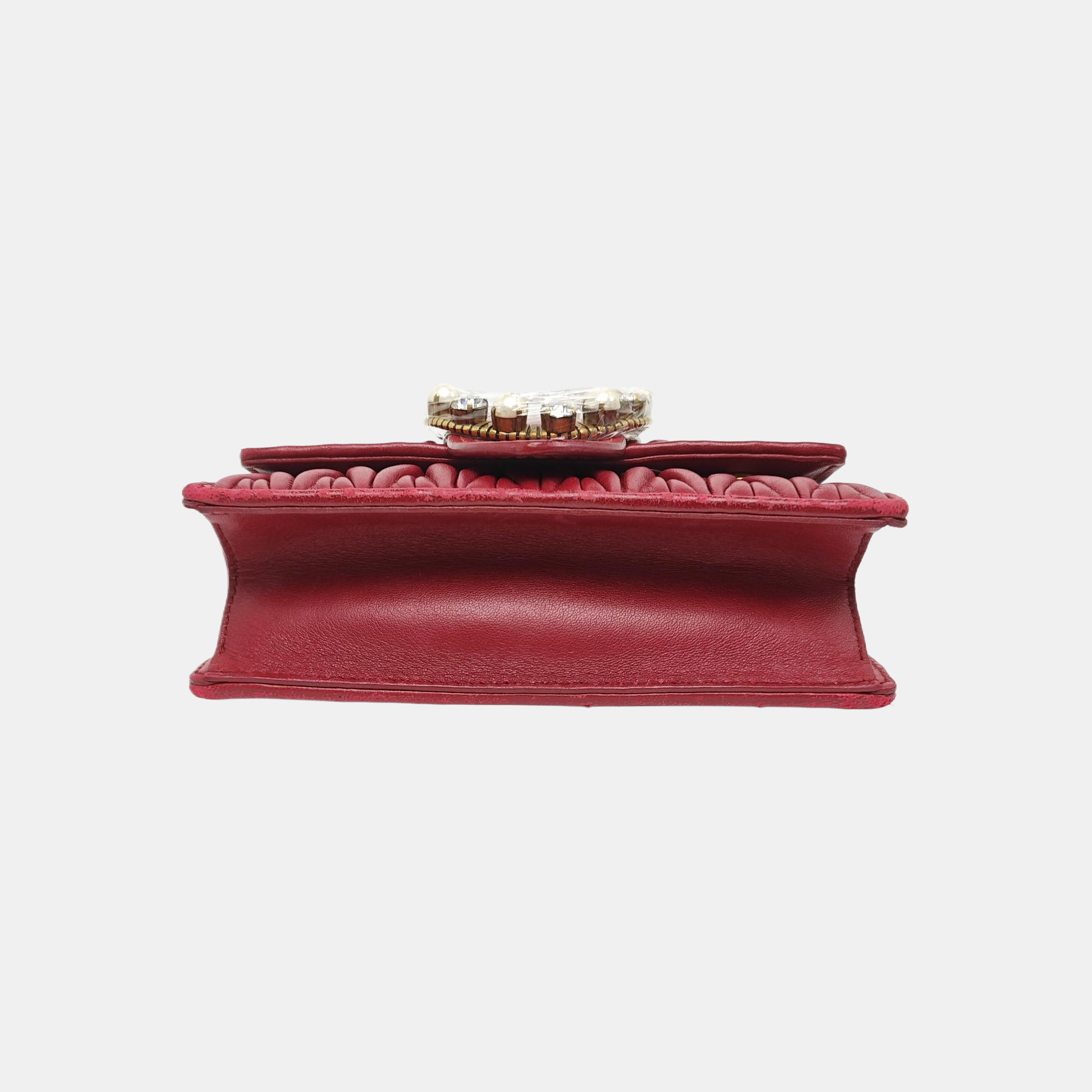 Quilted Lambskin Crossbody Bag Red