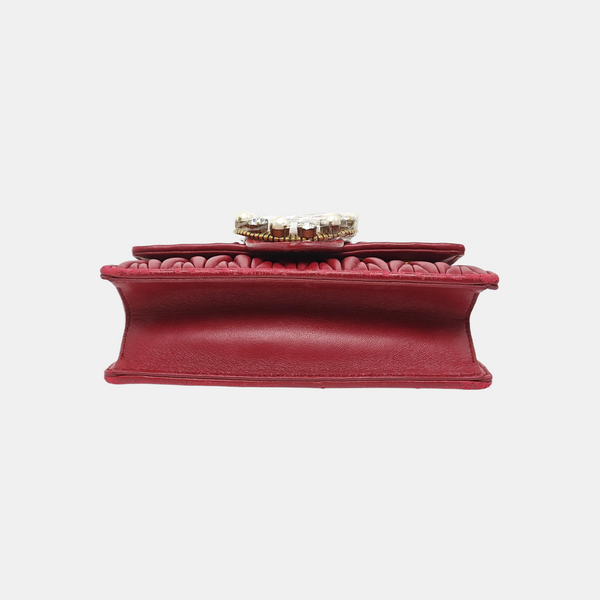 Quilted Lambskin Crossbody Bag Red
