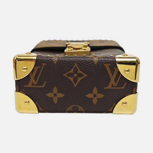 CAMERA BOX Monogram Coated Canvas Brown