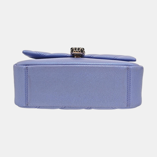 SERPENTI CABOCHON Small Quilted Lambskin Blue