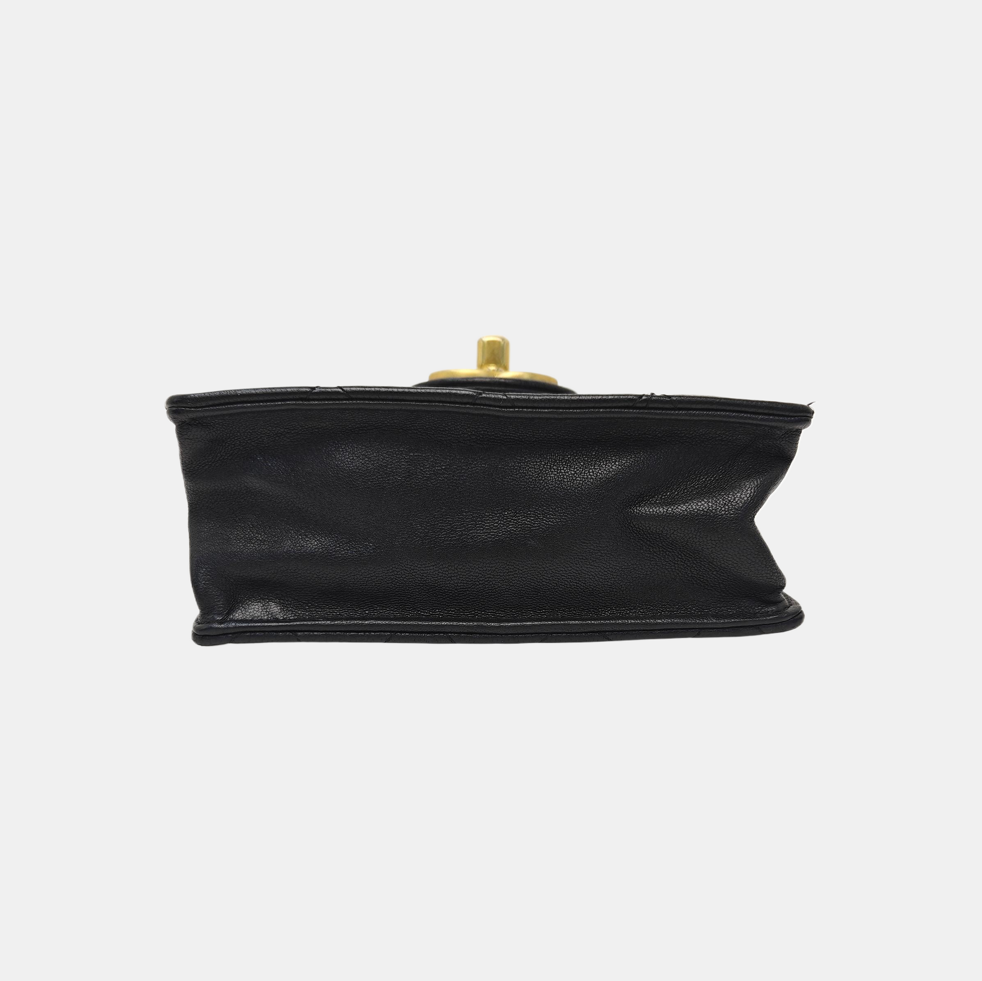 Quilted Calfskin Shoulder Bag Black