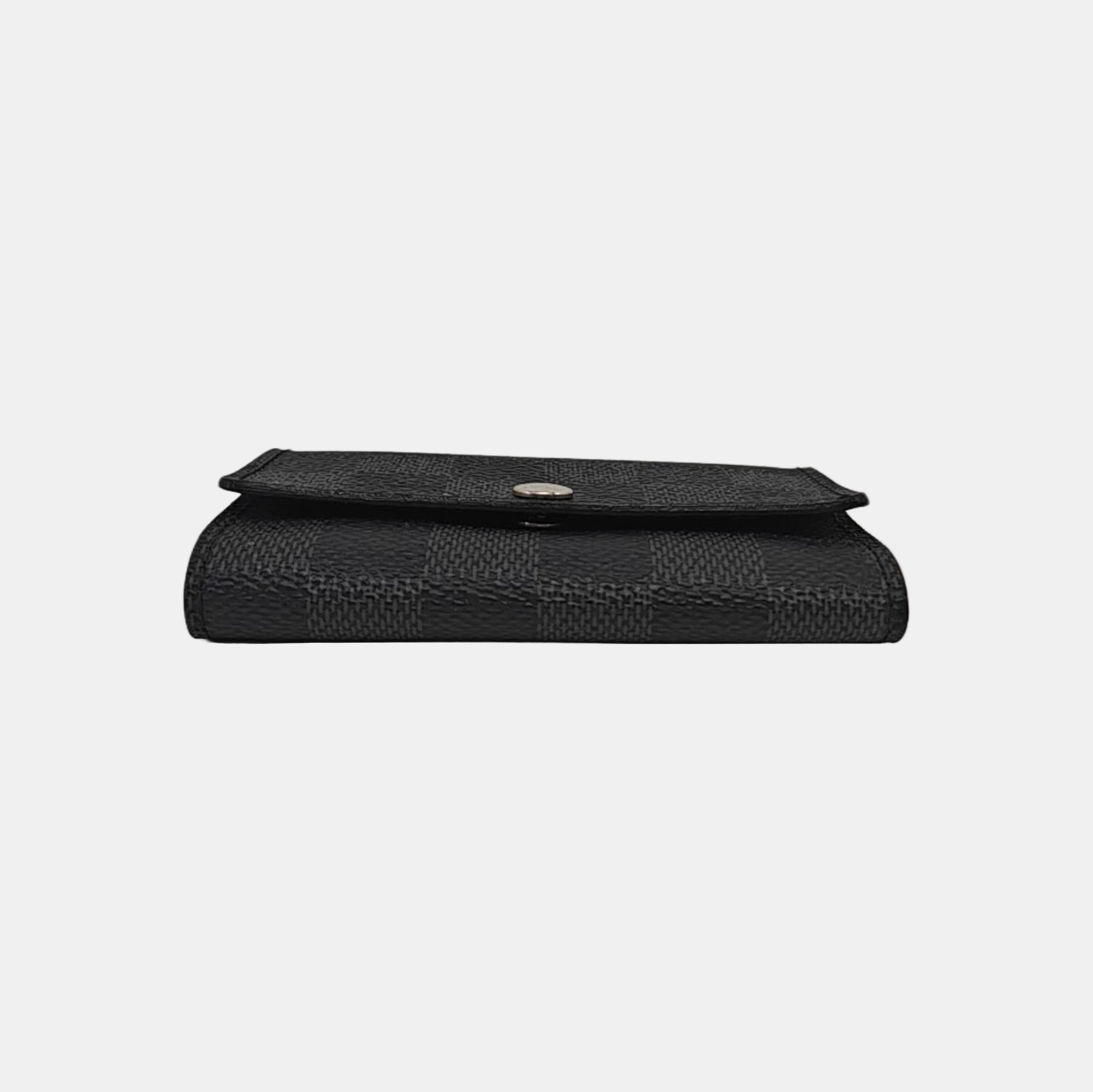 Damier Graphite Coated Canvas Key Pouch Gray