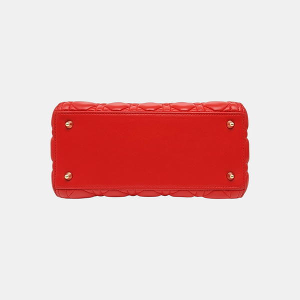 Lady Dior Medium Cannage Lambskin Red