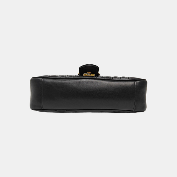 GG Marmont Medium Quilted Calfskin Black