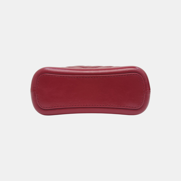 GABRIELLE Small Chevron Calfskin Red