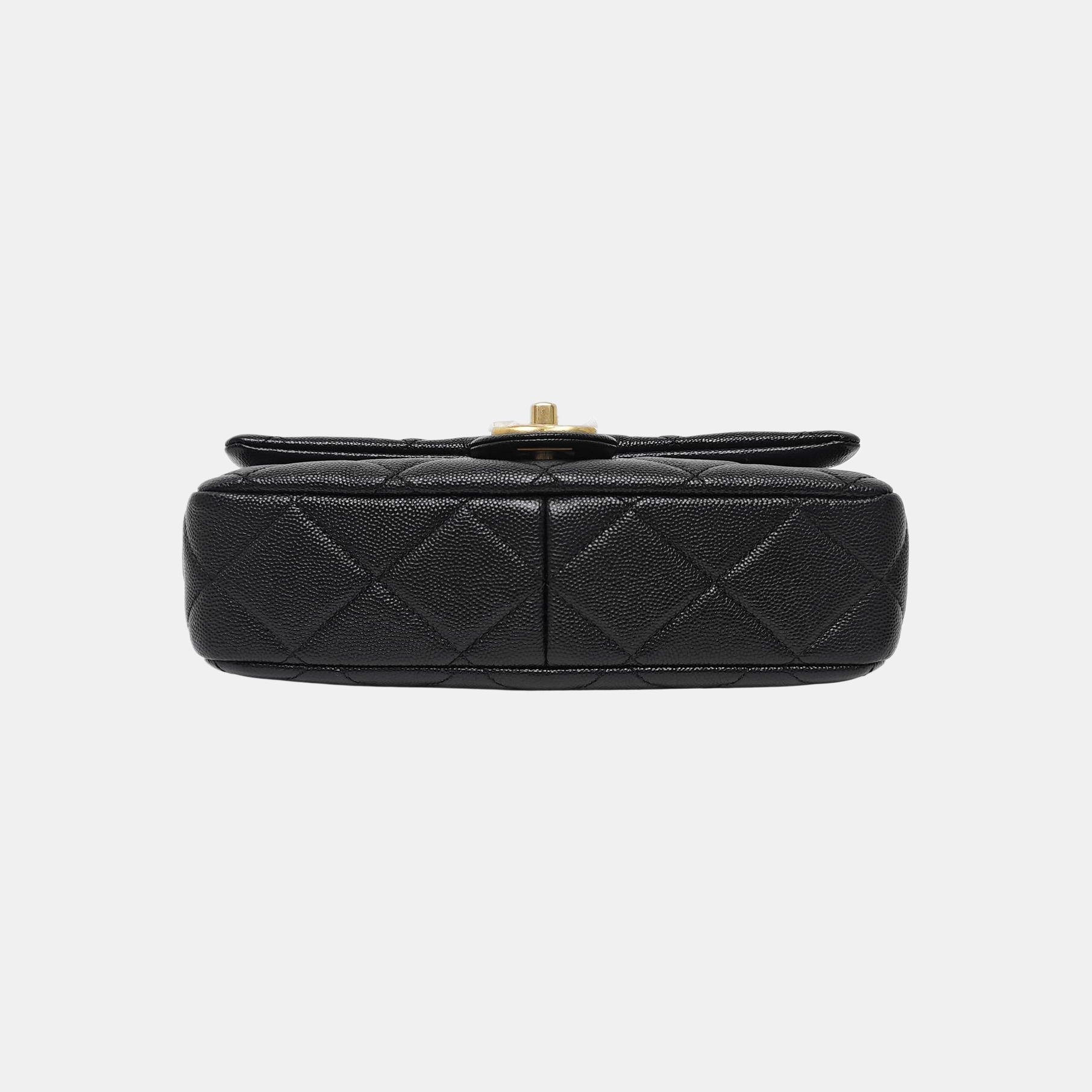 CLASSIC FLAP Mini Quilted Grained Calfskin Black