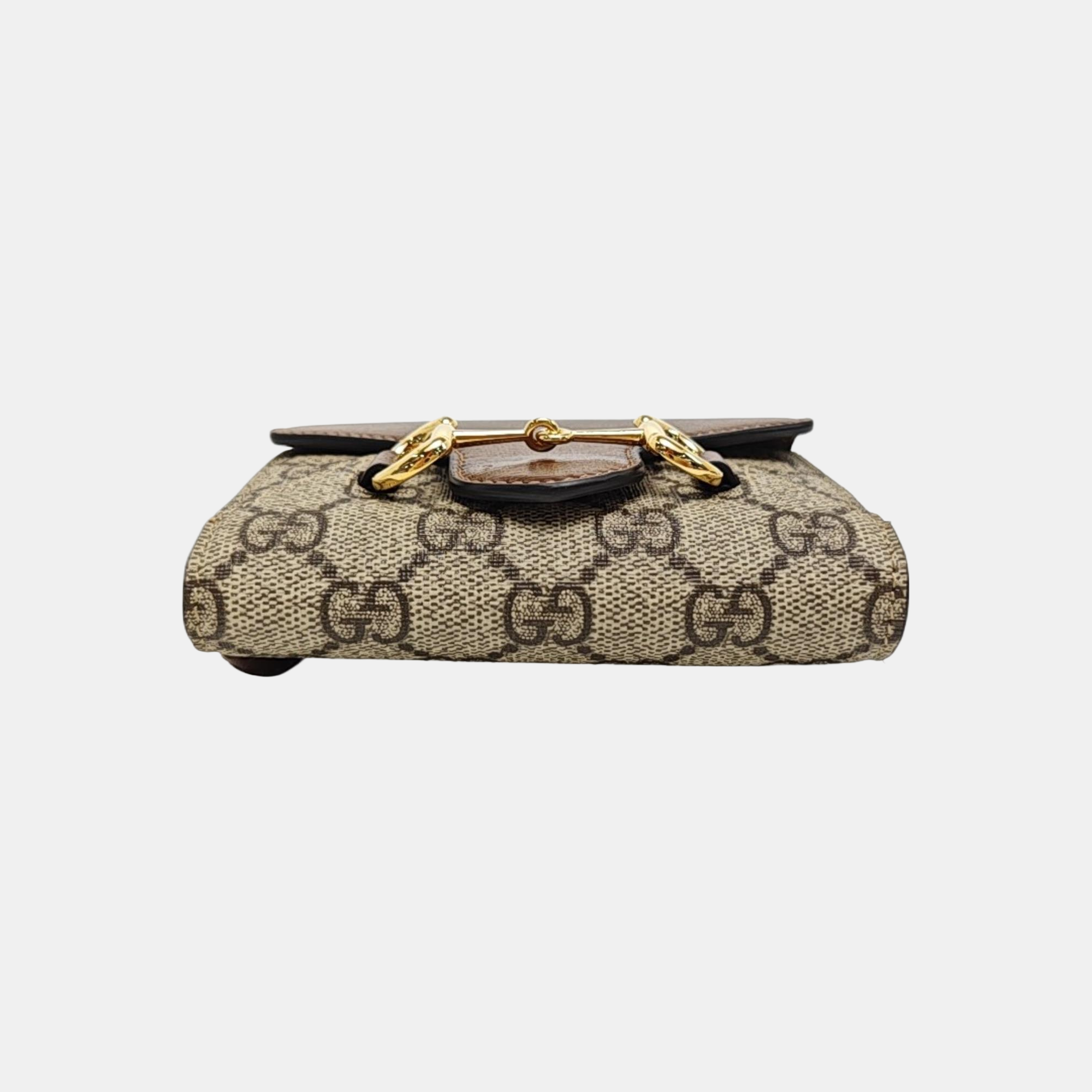 Horsebit 1955 Mini Monogram Coated Canvas Beige