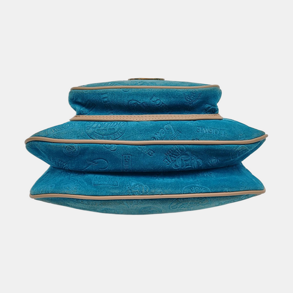 Suede Shoulder Bag Blue