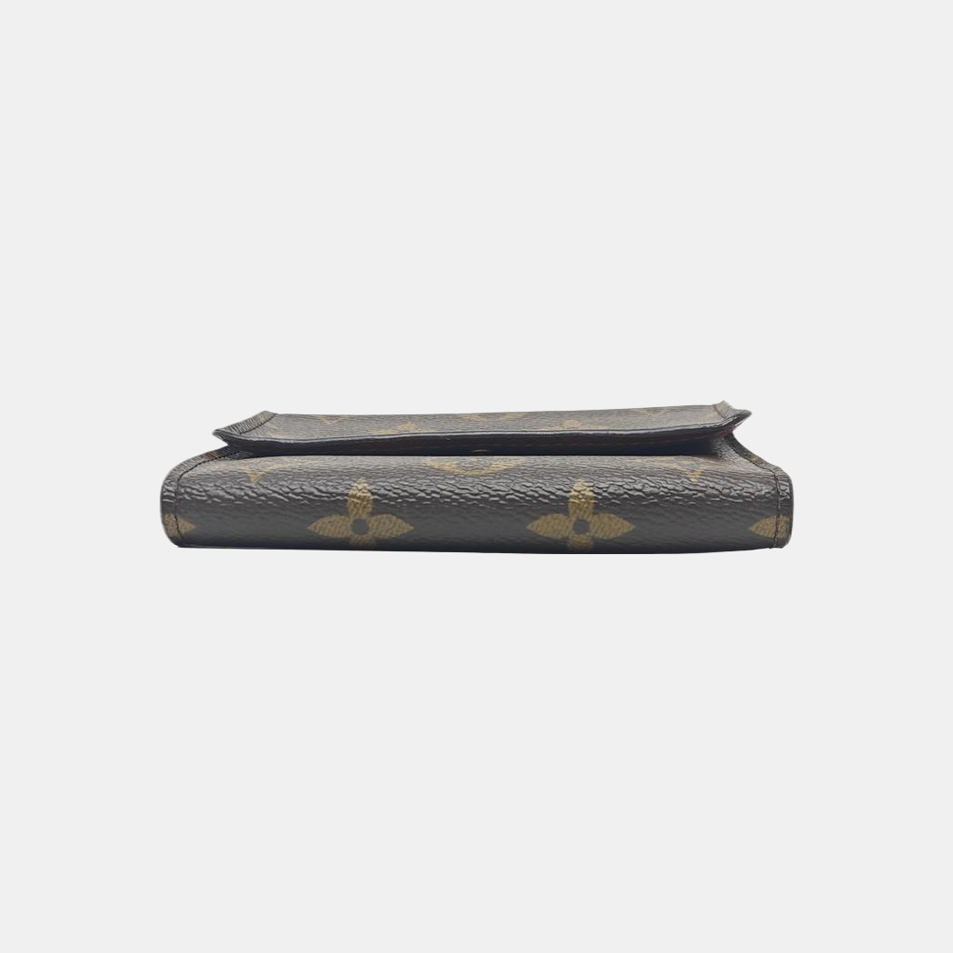 ANAIS Monogram Coated Canvas Brown Wallet