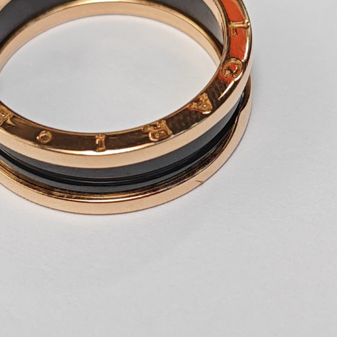 B.ZERO1 18k Rose Gold Ring EU 66