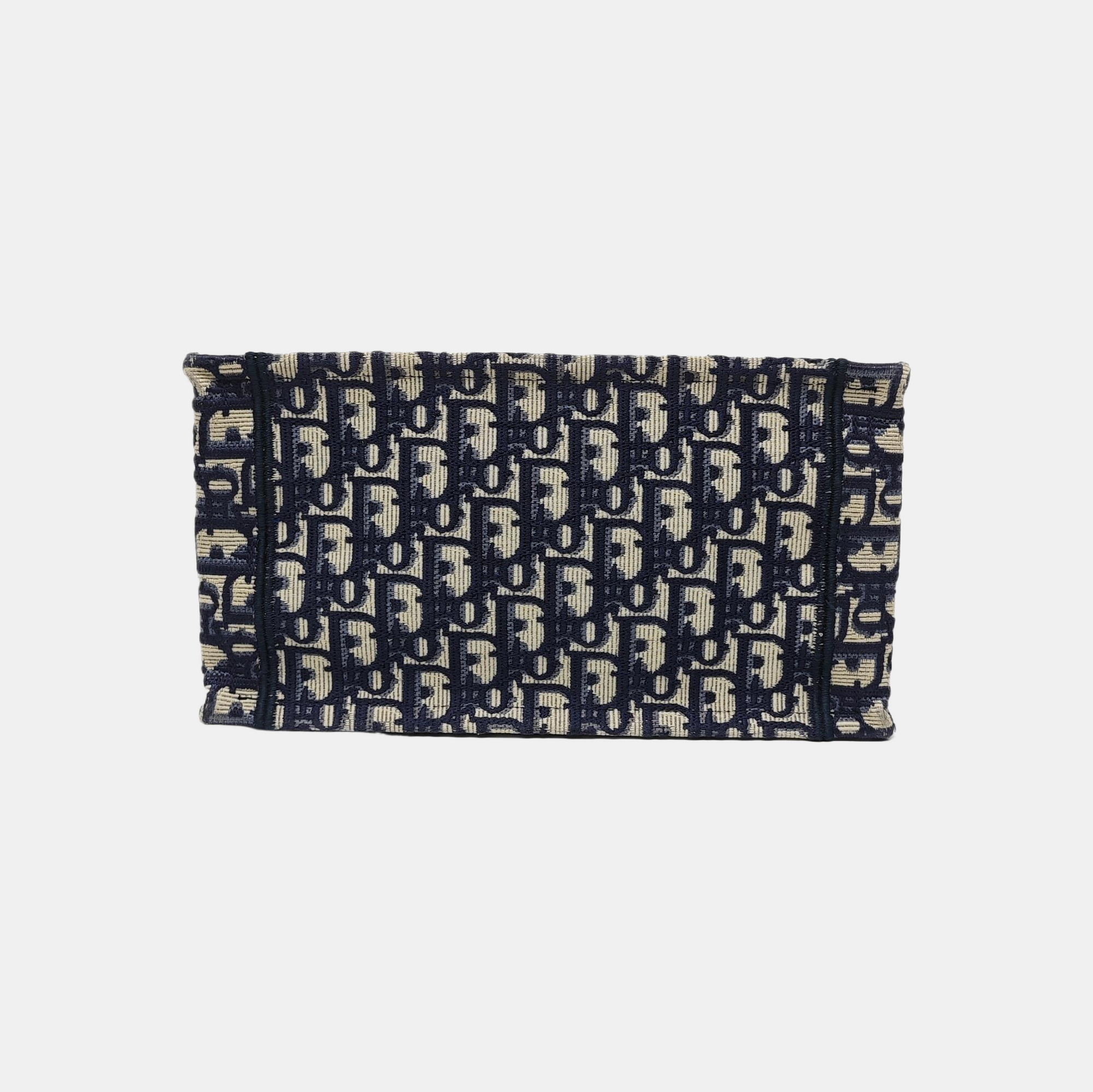 Book Tote Small Oblique Canvas Blue