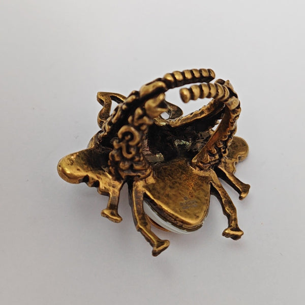 Interlocking G Metal Gold Ring EU 50