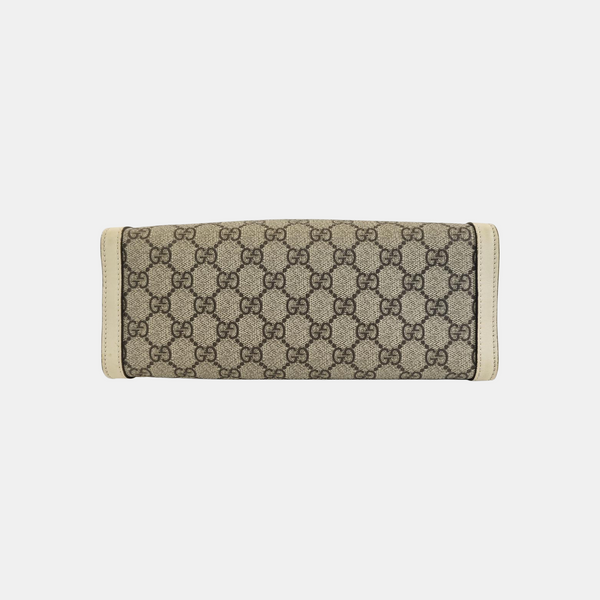 Padlock Small Monogram Coated Canvas Beige