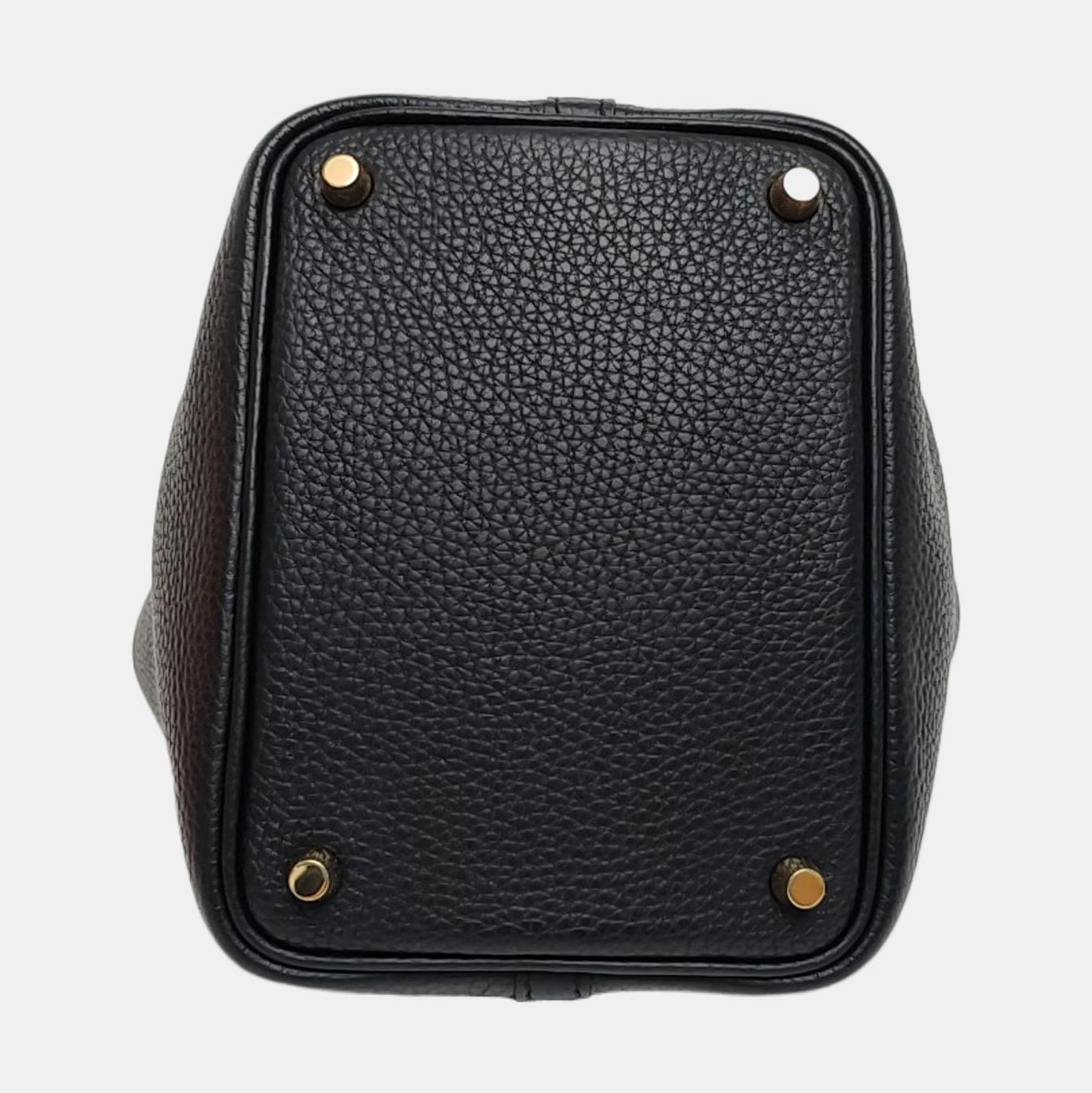 Authenticated pre-owned  Picotin Lock Clemence Black - Bucket Bag at Looply