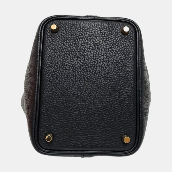 Authenticated pre-owned  Picotin Lock Clemence Black - Bucket Bag at Looply