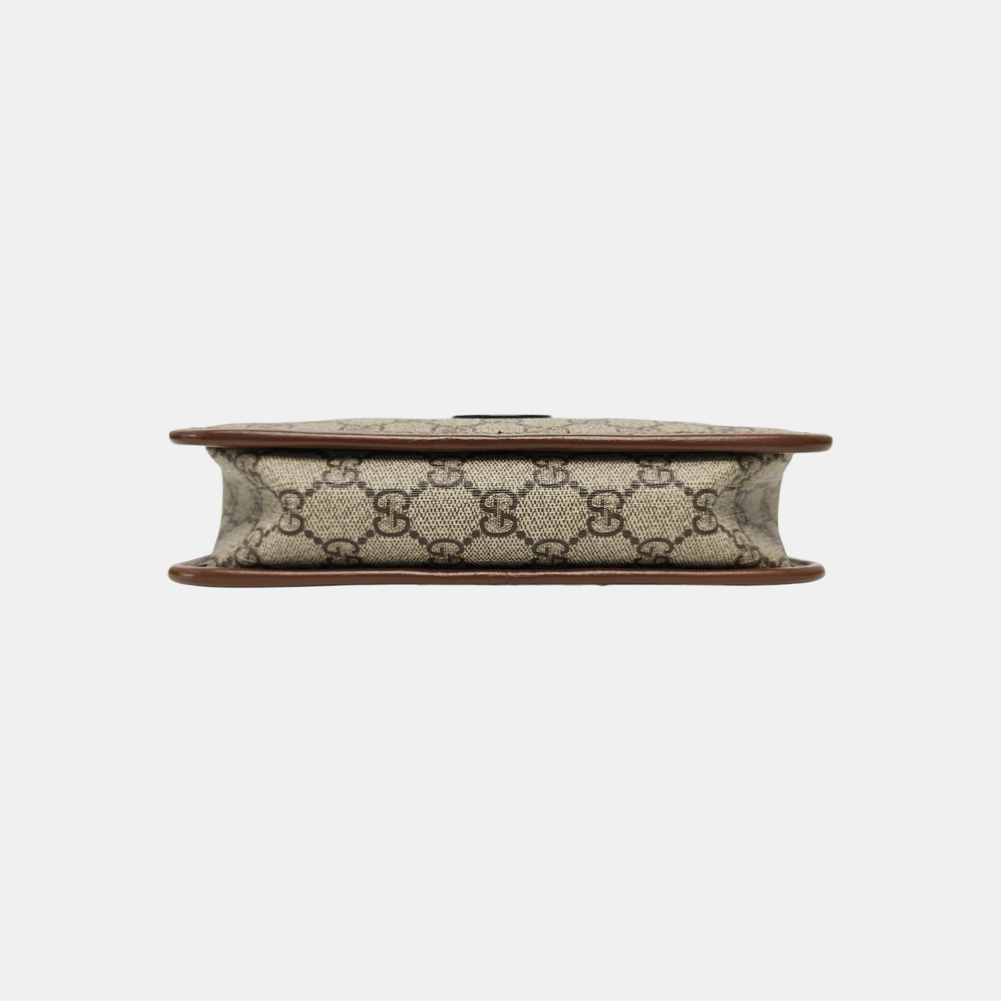 GG Supreme Mini Monogram Coated Canvas Beige