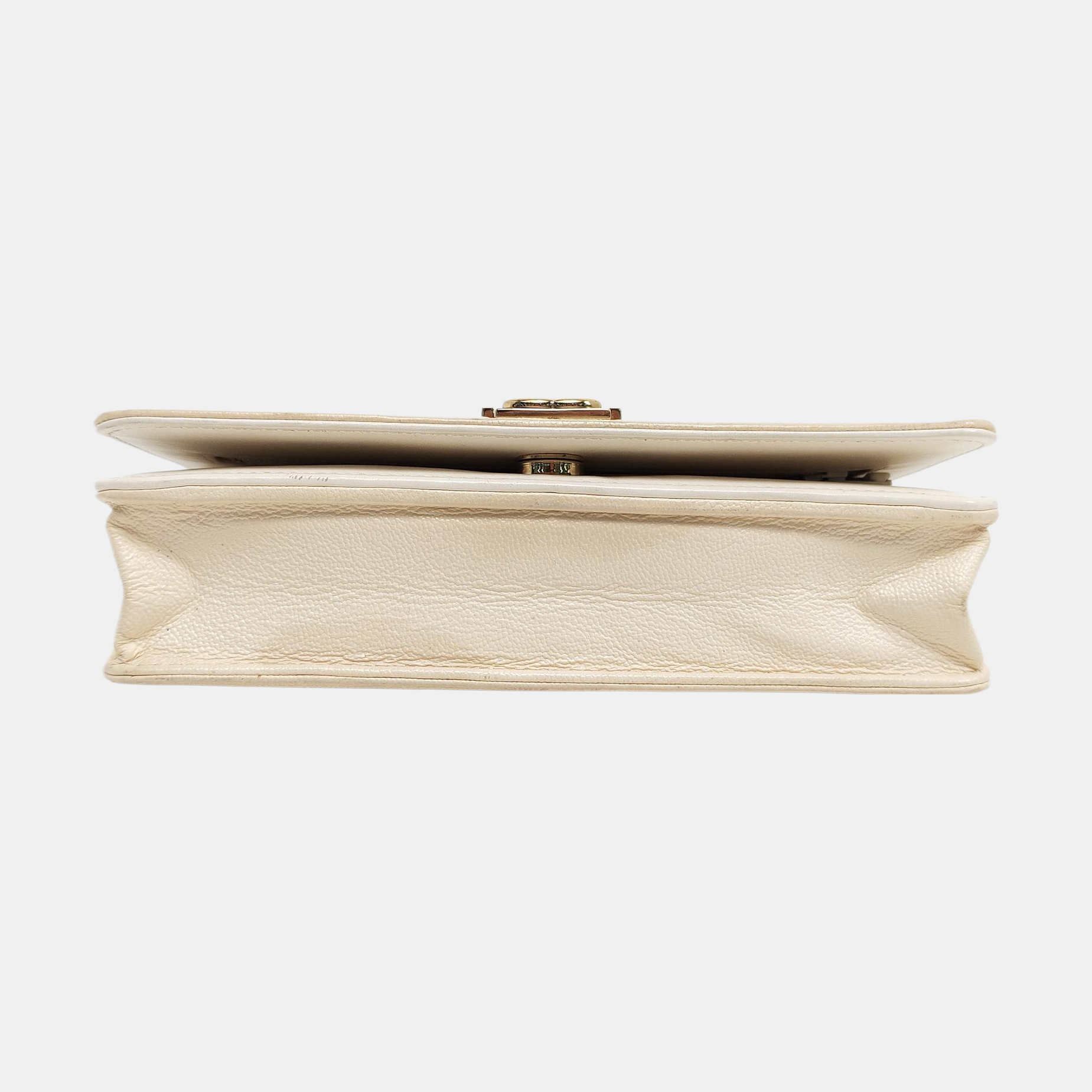 BOY CHANEL Quilted Grained Calfskin White