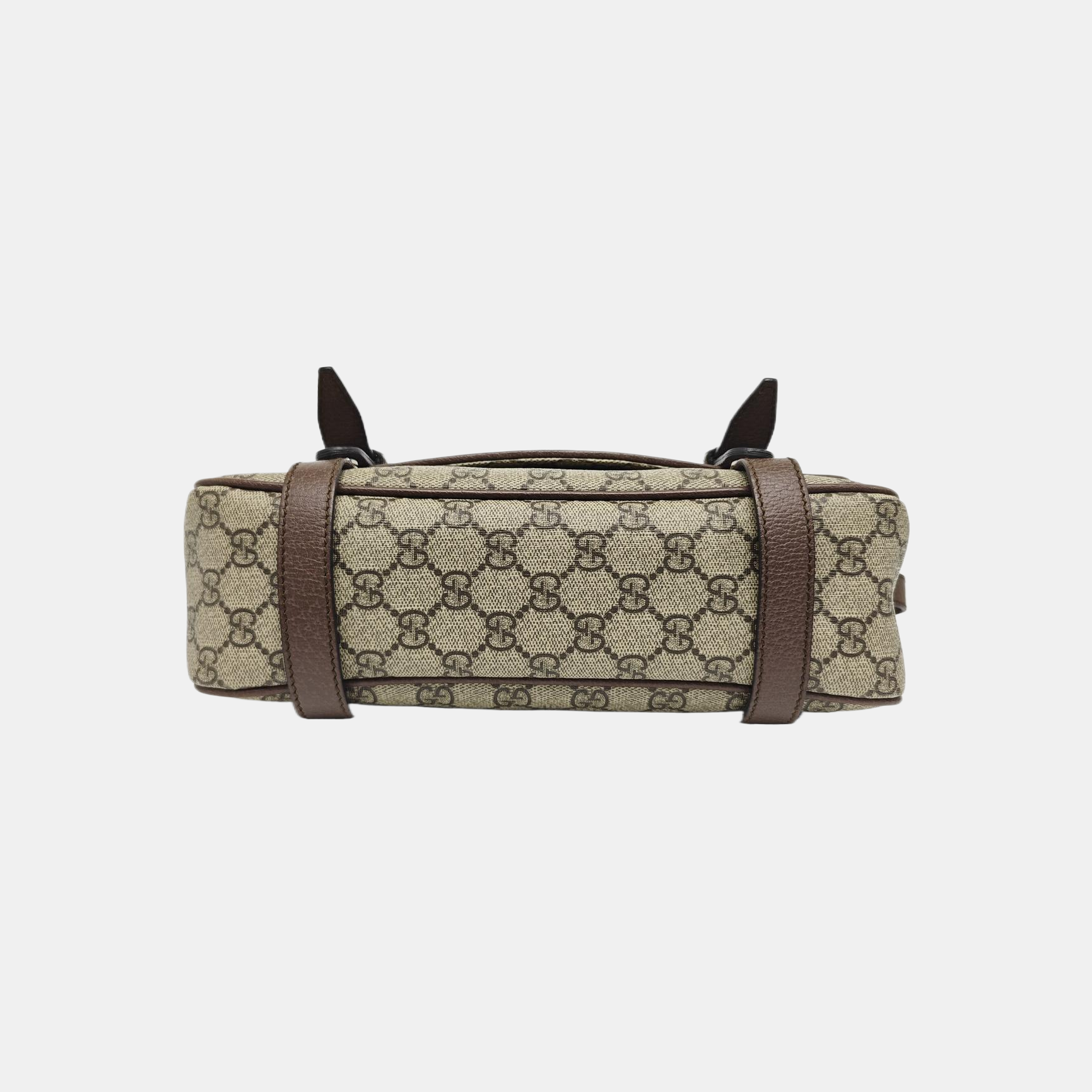 Monogram Coated Canvas Crossbody Bag Brown