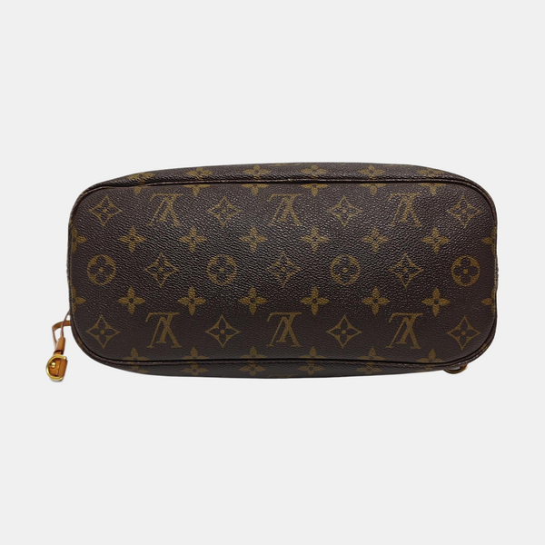 NEVERFULL PM Monogram Coated Canvas Brown