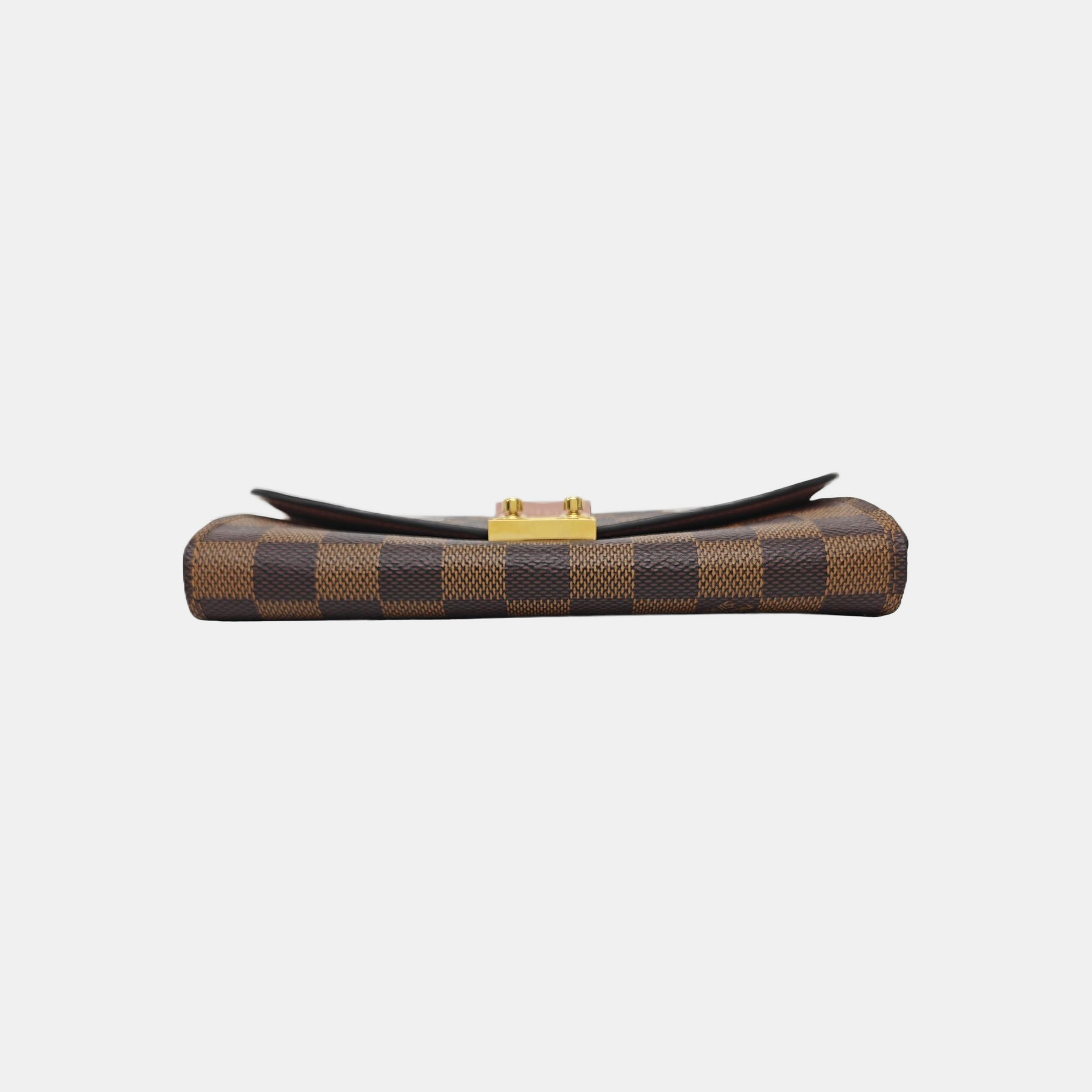 CROISETTE Damier Ebene Coated Canvas Brown