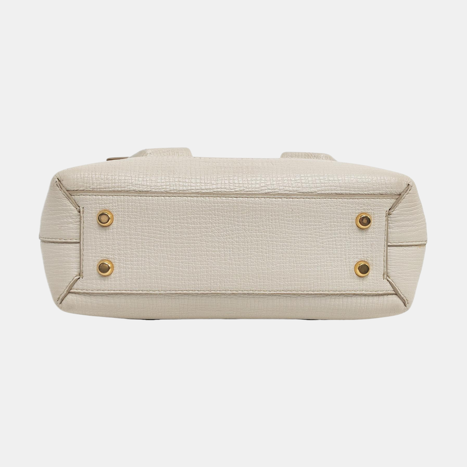 Authenticated pre-owned  Arco Mini Calfskin White - Top Handle Bag at Looply