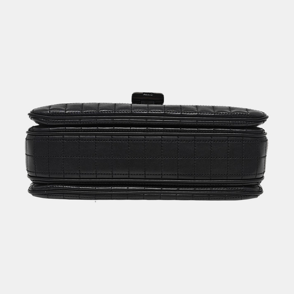 C Medium Quilted Calfskin Black