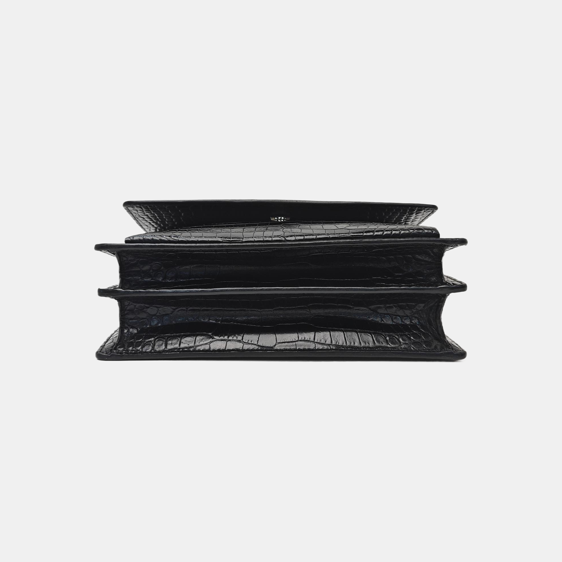 SUNSET Medium Calfskin Black