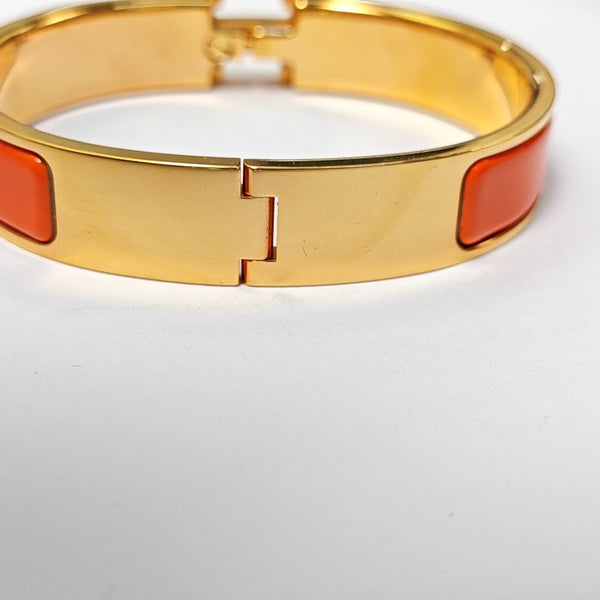 Clic H Metal Gold Bangle
