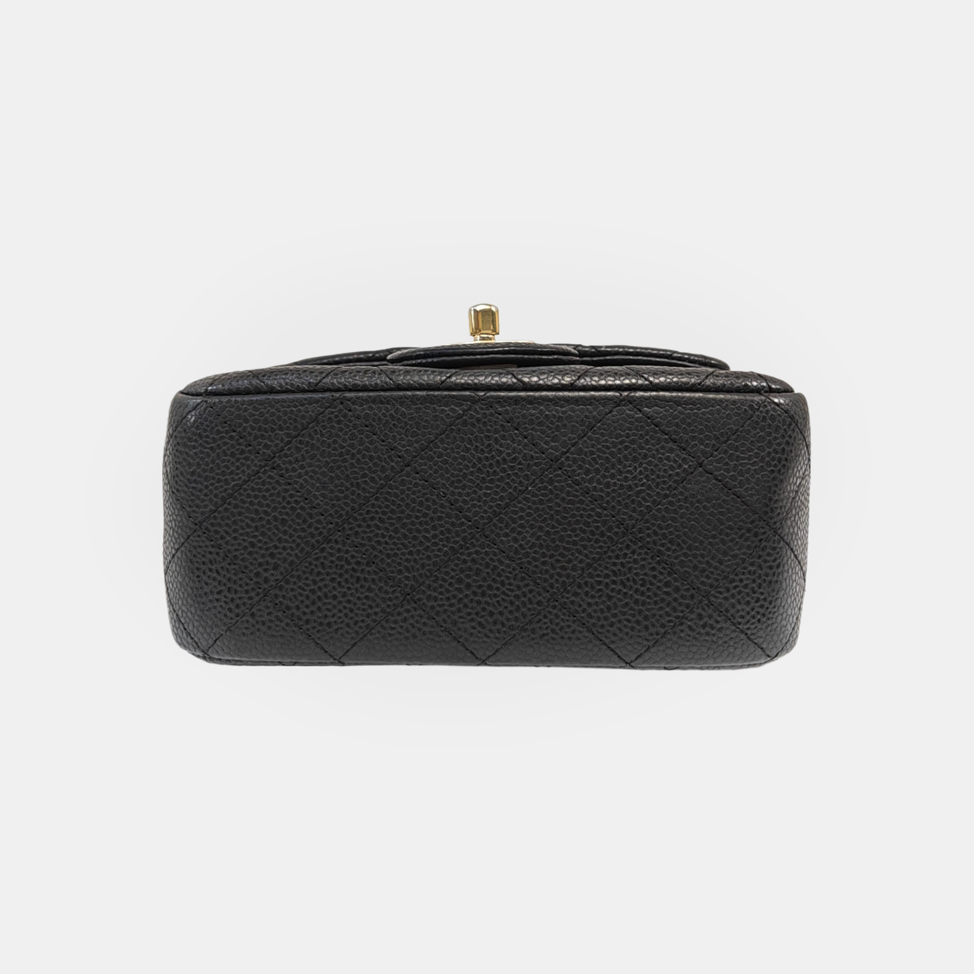 CLASSIC FLAP Mini Quilted Grained Calfskin Black