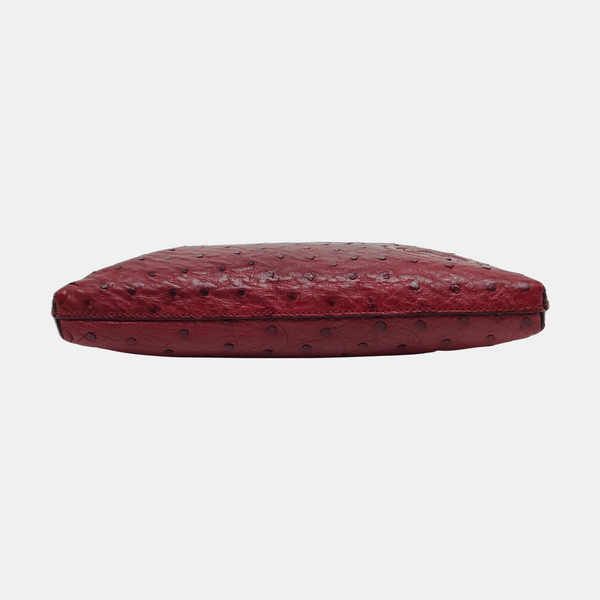 Soho Medium Quilted Ostrich Red