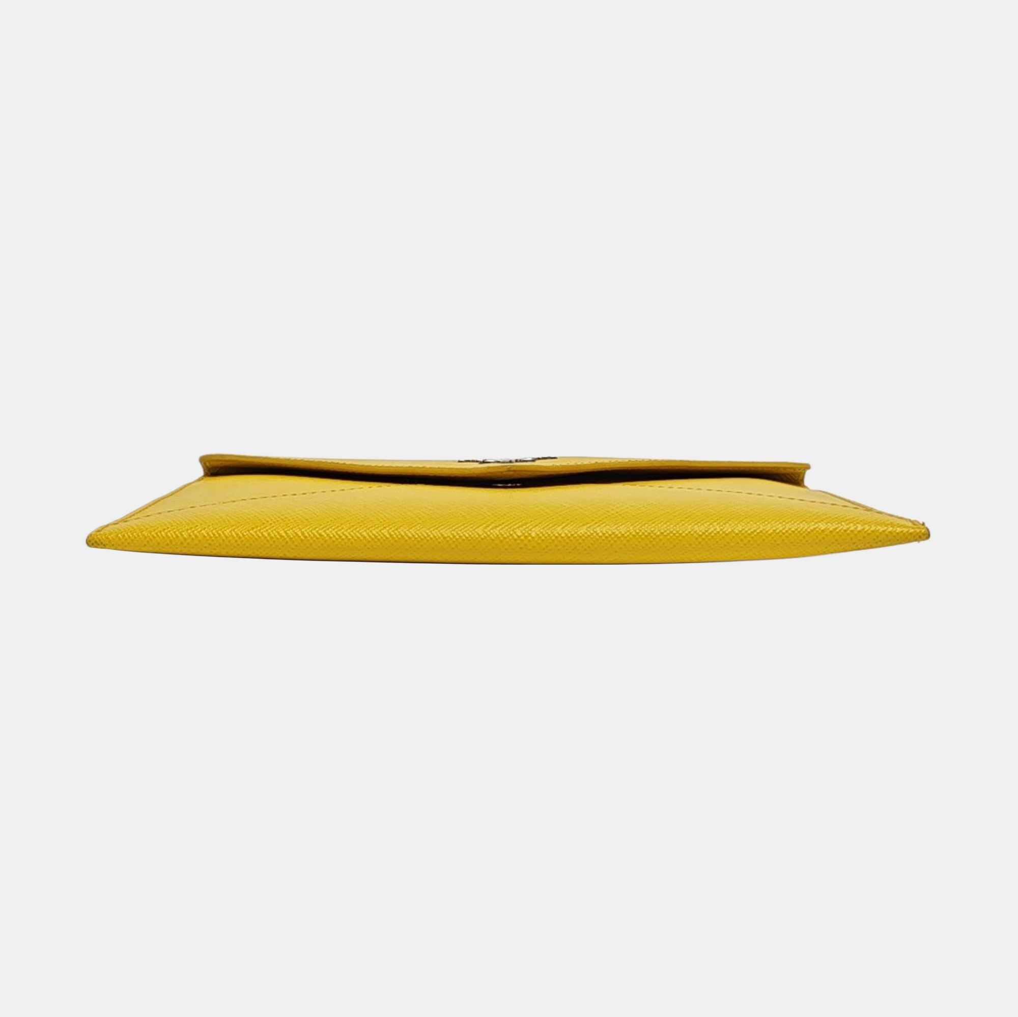 Calfskin Card Holder Yellow