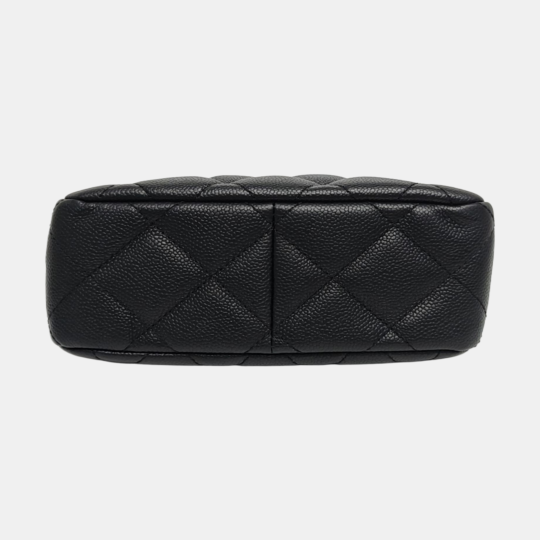 23P Small Quilted Grained Calfskin Black