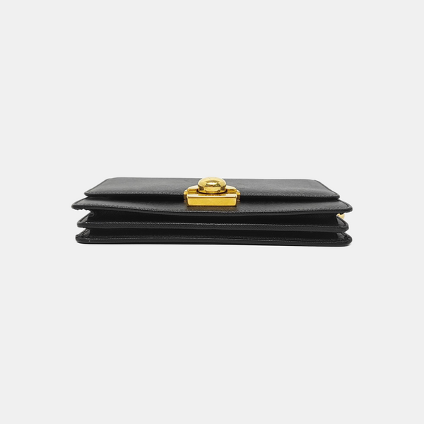 Calfskin Shoulder Bag Black