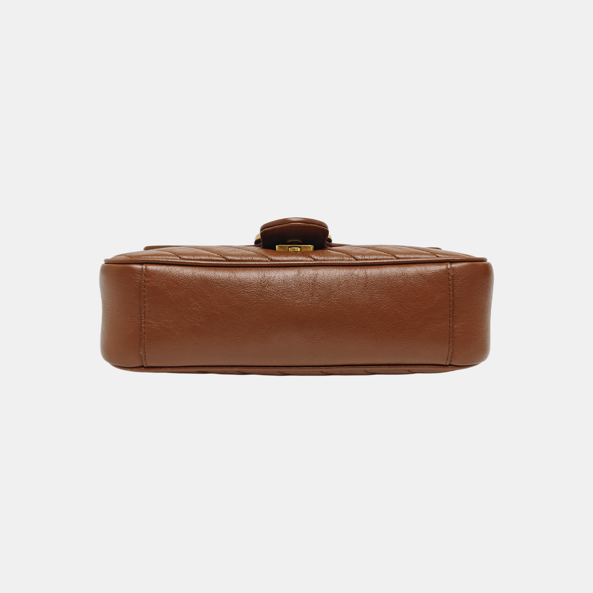 GG Marmont Medium Quilted Calfskin Brown