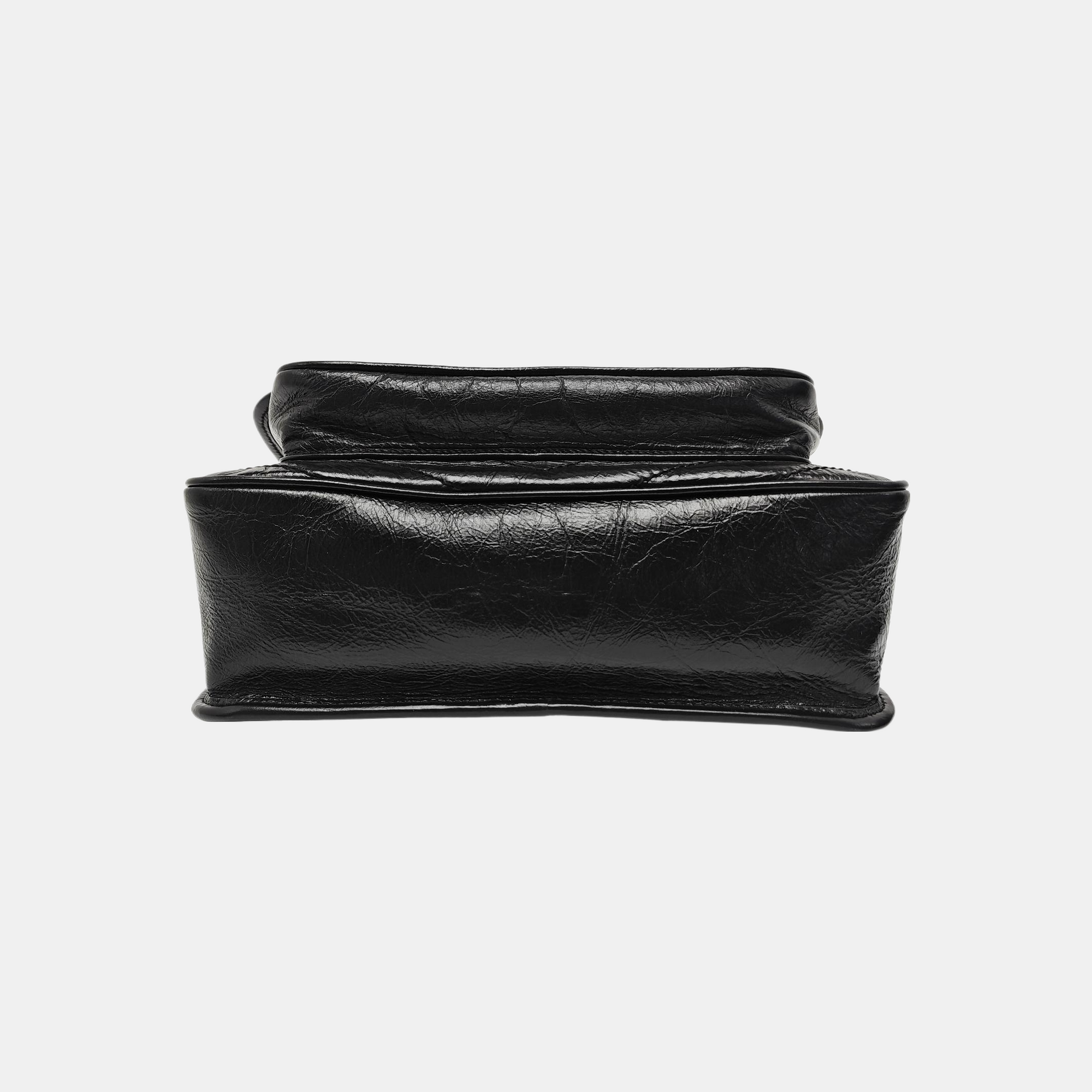 NIKI Medium Chevron Calfskin Black