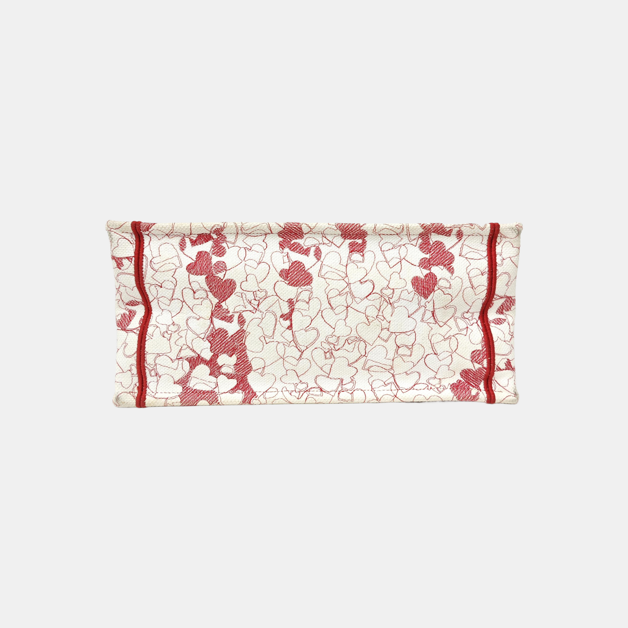 Book Tote Medium Fabric Red