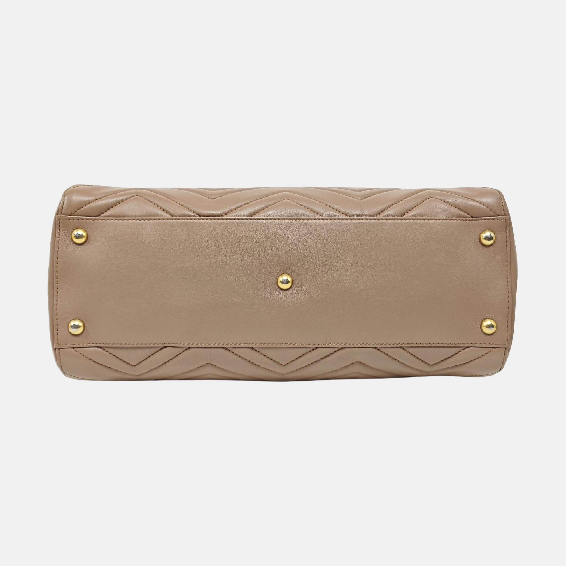 Authenticated pre-owned  GG Marmont Quilted Calfskin Beige - Tote Bag at Looply
