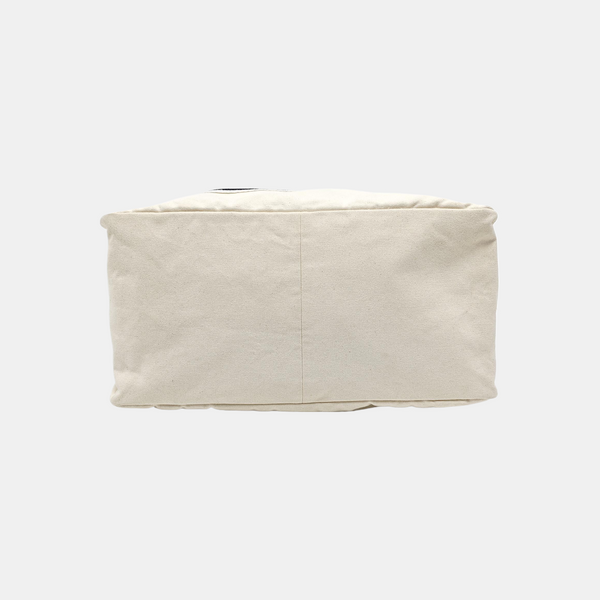 Quilted Canvas Tote Bag Beige