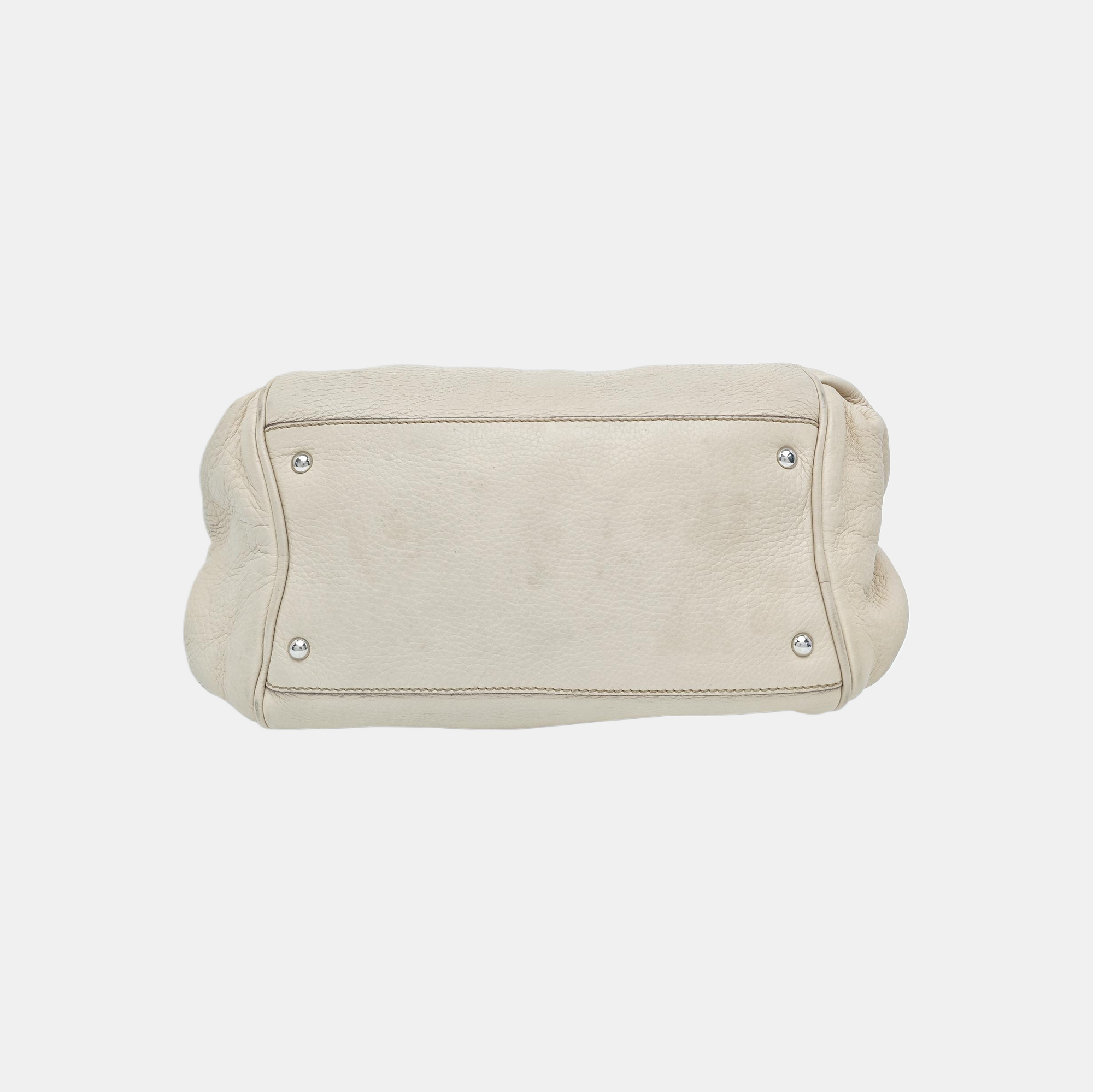 Calfskin Top Handle Bag Beige
