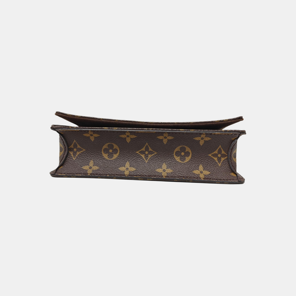Lily Monogram Coated Canvas Brown