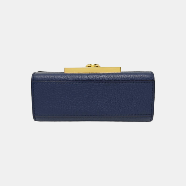 Calfskin Shoulder Bag Mini Blue