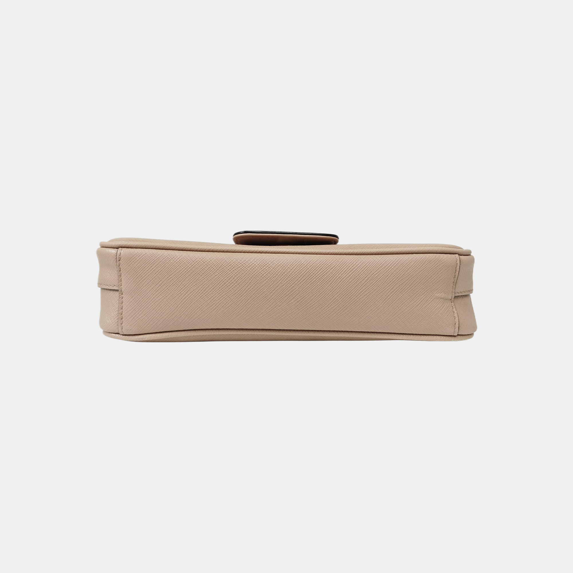 Saffiano Calfskin Shoulder Bag Brown