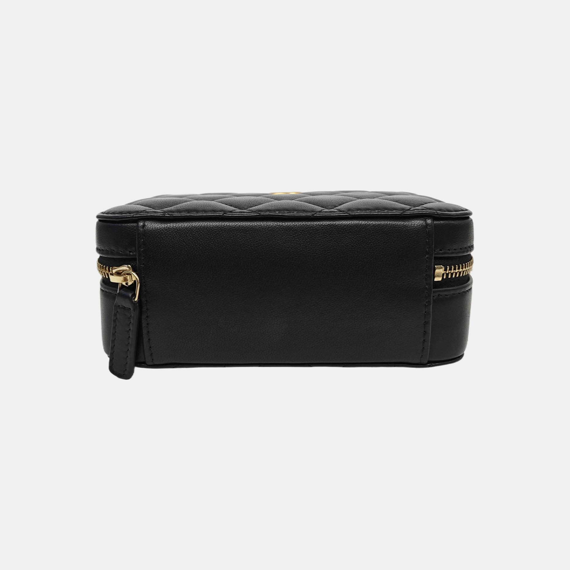 Quilted Lambskin Shoulder Bag Black