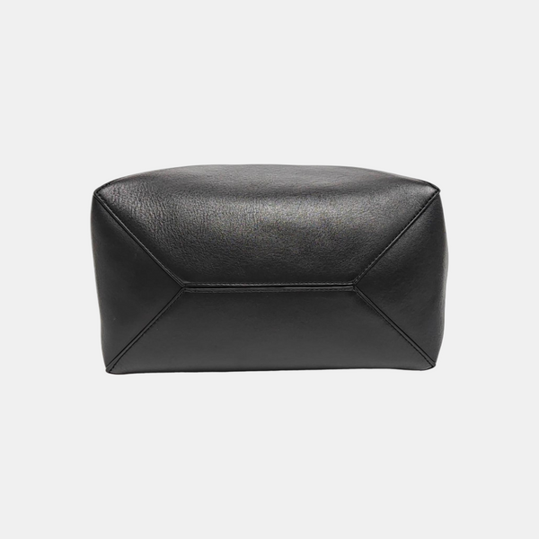 Puzzle Fold Medium Quilted Calfskin Black