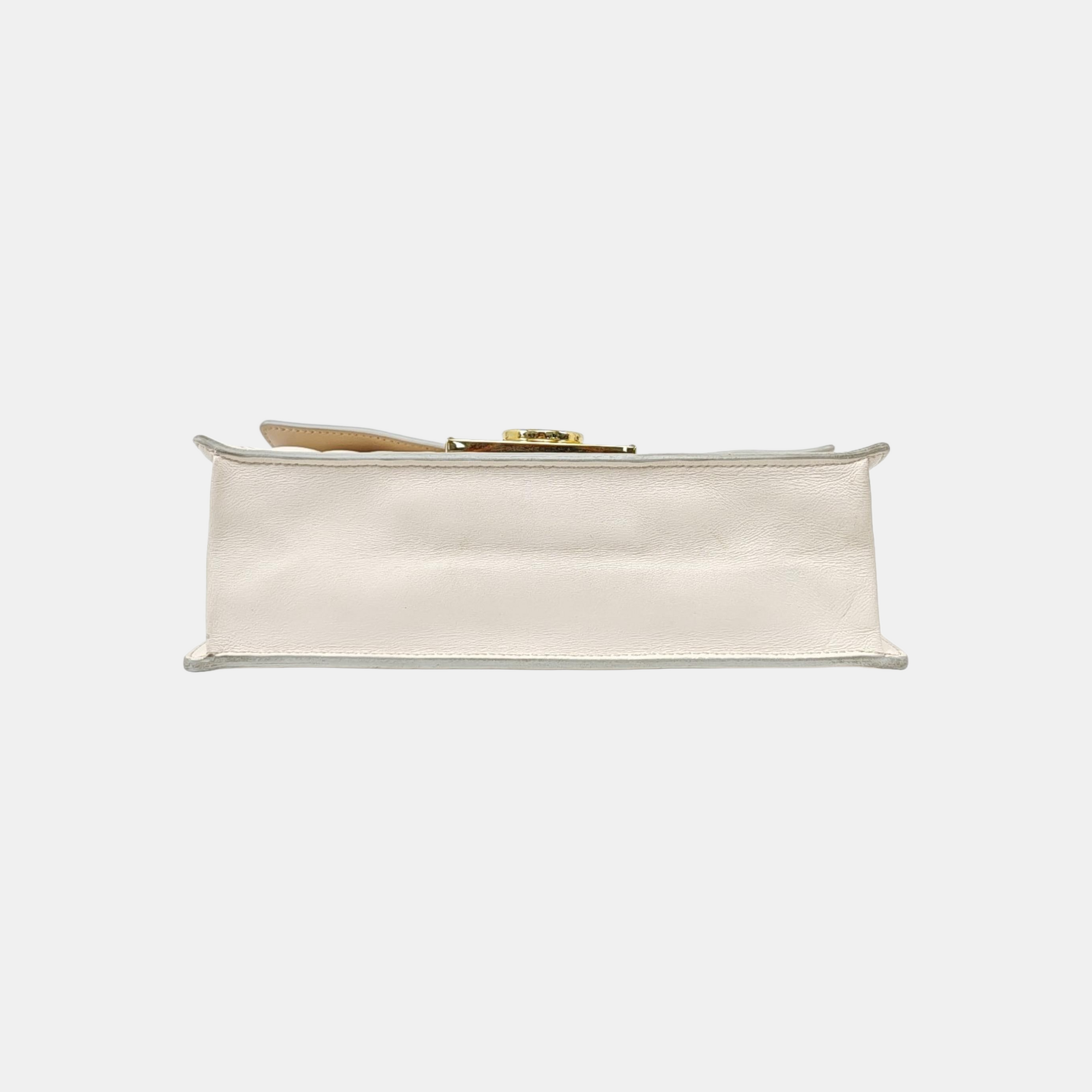 Gancino Quilted Calfskin White